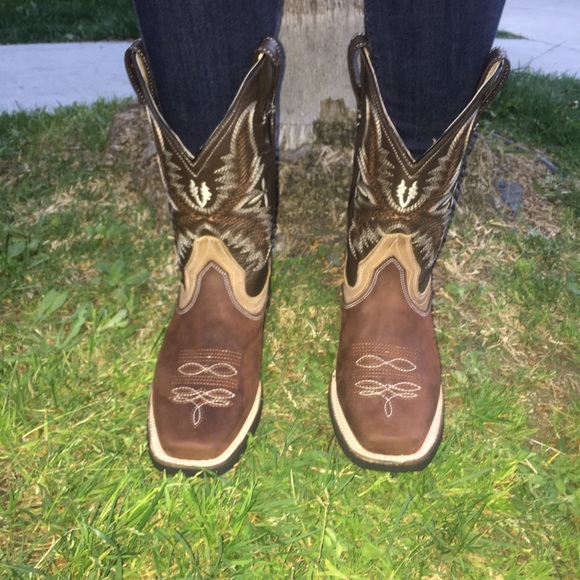 Women’s cowgirl Cowboy Western Rodeo Leather boots brown Bota Vaquera piel 940 - Picture 8 of 8